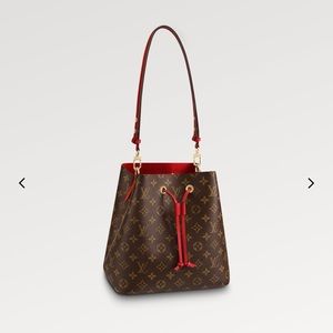 Like New NéoNoé bucket bag with Red strap and interior